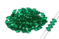 Бусины GemDuo 8х5мм, отверстие 0,8мм, цвет 50720 изумрудный прозрачный, 709-195, 10г (около 64шт)