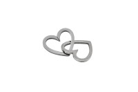 Коннектор Сердце 12х11х1мм, цвет стальной, хирургическая сталь, 14-402, 1уп (2шт)