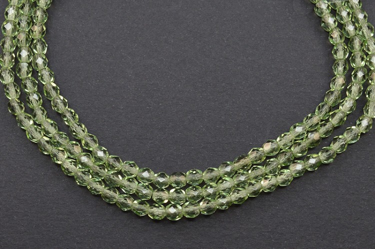 Бусины граненые Firepolish 4мм, отверстие 0,8мм, цвет 5056 зеленый, 714-011, 1 нить (около 50шт) Бусины граненые Firepolish 4мм, отверстие 0,8мм, цвет 5056 зеленый, 714-011, 1 нить (около 50шт)