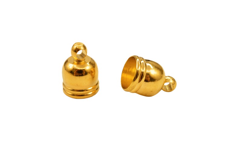 Концевик 10х7мм, внутренний диаметр 6мм, отверстие 1,5мм, цвет золото, латунь, 01-064, 2шт Концевик 10х7мм, внутренний диаметр 6мм, отверстие 1,5мм, цвет золото, латунь, 01-064, 2шт