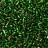 Бисер чешский PRECIOSA рубка 0,5"(1,25мм) 57060 зеленый, серебряная линия внутри, 50г - Бисер чешский PRECIOSA рубка 0,5"(1,25мм) 57060 зеленый, серебряная линия внутри, 50г