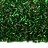 Бисер чешский PRECIOSA рубка 0,5"(1,25мм) 57060 зеленый, серебряная линия внутри, 50г - Бисер чешский PRECIOSA рубка 0,5"(1,25мм) 57060 зеленый, серебряная линия внутри, 50г