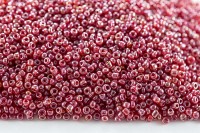 Бисер китайский круглый размер 12/0, цвет 2225 бордовый прозрачный блестящий, 450г