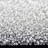 Бисер японский TOHO круглый 11/0 #0981 хрусталь/снег, окрашенный изнутри, 10 грамм - Бисер японский TOHO круглый 11/0 TR-11-981 прозрачный, белая линия внутри, 10 грамм
