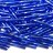 Бисер чешский PRECIOSA стеклярус 37050 20мм витой синий, серебряная линия внутри, 50г - Бисер чешский PRECIOSA стеклярус 37050 20мм витой синий, серебряная линия внутри, 50г