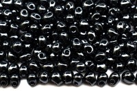 Бисер MIYUKI Drops 3,4мм #55029 черный гематит, непрозрачный, 10 грамм