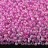 Бисер китайский круглый размер 12/0, цвет 0205 прозрачный, розовая линия внутри, радужный, 450г - Бисер китайский круглый размер 12/0, цвет 0205 прозрачный, розовая линия внутри, радужный, 450г