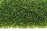 Бисер японский MIYUKI круглый 11/0 #0341 салатовый/зеленый, радужный, окрашенный изнутри, 10 грамм