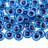 Кабошон стеклянный круглый с принтом Глаз 12х4мм, оттенок синий, 2030-054, 10шт - Кабошон стеклянный круглый с принтом Глаз 12х4мм, оттенок синий, 2030-054, 10шт