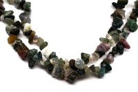 Каменная крошка Агат индийский природный около 5-8мм, отверстие 0,5мм, ассорти цветов, 522-024, 1 нить (около 20см, около 60шт)