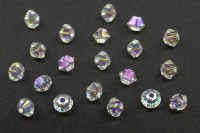 Бусина биконус Swarovski 5328 #001 SHIM2 3мм Crystal Shimmer 2X, 5328-3-001-962, 20шт