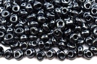 Бисер японский MIYUKI Magatama 4мм #0451 гематит, металлизированный, 10 грамм