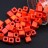Бисер японский Miyuki Cube кубический 4мм #0406FR оранжевый, матовый радужный непрозрачный, 10 грамм - Бисер японский Miyuki Cube кубический 4мм #0406FR оранжевый, матовый радужный непрозрачный, 10 грамм