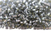 Бисер японский TOHO Hexagon шестиугольный 11/0 #0029 черный алмаз, серебряная линия внутри, 5 грамм