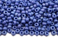 Бисер японский MIYUKI круглый 8/0 #4704 синий, матовый радужный непрозрачный, 10 грамм
