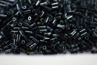 Бисер японский TOHO Bugle стеклярус 3мм #Y302 черный, hybrid Пикассо, 5 грамм