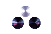Кристалл Риволи 18мм, цвет баклажан, стекло, 26-012, 2шт