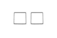 Коннектор Квадрат 20х0,8мм, цвет стальной, хирургическая сталь, 14-073, 2шт