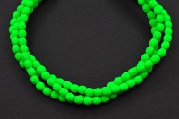 Бусины граненые Firepolish 4мм, отверстие 0,8мм, цвет 25124 зеленый неон, 714-046, 1 нить (около 50шт)