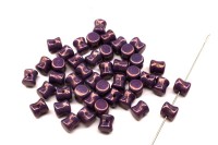 Бусины Pellet beads 6х4мм, отверстие 0,5мм, цвет 03000/15726 фиолетовый блестящий, 732-030, 10г (около 60шт)