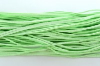 Шнур из искусственной замши, ширина 2,5мм, толщина 1,2мм, цвет светло-зеленый, 54-006, отрез около 1 метра