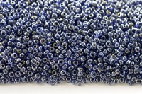 Бисер китайский круглый размер 12/0, цвет 2226 синий прозрачный блестящий, 85г