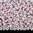 Бисер чешский PRECIOSA круглый 6/0 03890 белый с красными полосами, непрозрачный, 50г - Бисер чешский PRECIOSA круглый 6/0 03890 белый с красными полосами, непрозрачный, 50г