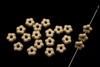 Бусина Flower 5мм, отверстие 1мм, цвет 02010/29344 бежевый полуматовый, 733-037, 20шт