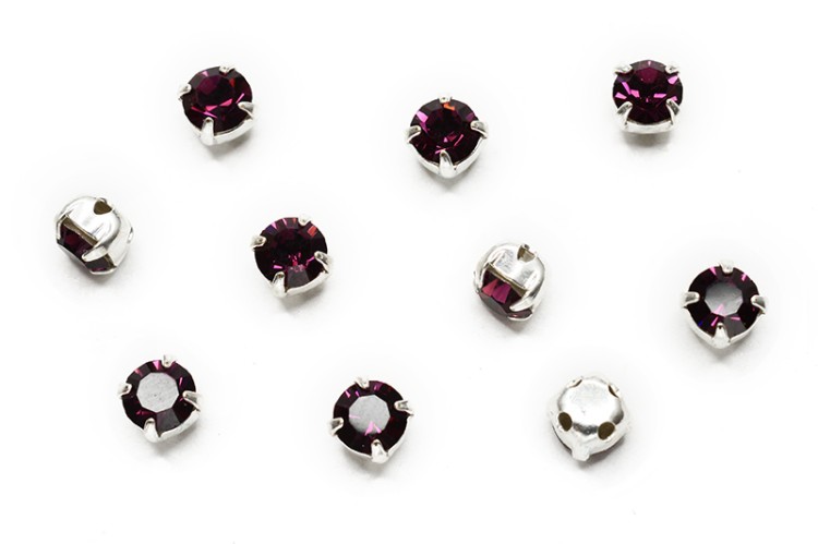 Шатоны Preciosa Maxima 4мм в оправе, цвет amethyst DF/silver, 63-130, 10шт Шатоны Preciosa Maxima 4мм в оправе, цвет amethyst DF/silver, 63-130, 10шт