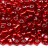 Бисер китайский круглый размер 6/0, цвет 0025В красный, серебряная линия внутри, 450г - Бисер китайский круглый размер 6/0, цвет 0025В красный, серебряная линия внутри, 450г