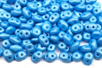 Бусины SuperDuo 2,5х5мм, отверстие 0,8мм, цвет 02010/24008 голубой непрозрачный жемчужный, 706-202, 10г (около 120шт)