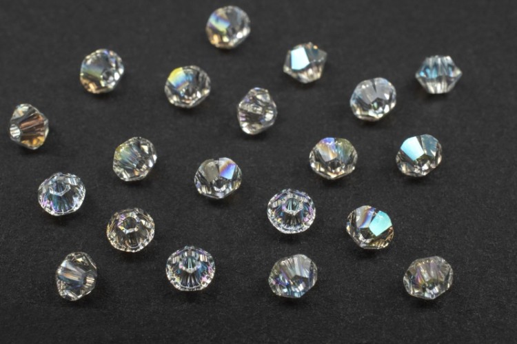 Бусина биконус Swarovski 5328 #001 SHIM 3мм Crystal Shimmer, 5328-3-001-971, 20шт Бусина биконус Swarovski 5328 #001 SHIM 3мм Crystal Shimmer, 5328-3-001-971, 20шт