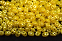 Бусины SuperDuo 2,5х5мм, отверстие 0,8мм, цвет 81210/14400 желтый глянцевый, 706-056, 10г (около 120шт)