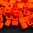 Бисер японский Miyuki Cube кубический 4мм #0406 оранжевый, непрозрачный, 10 грамм - Бисер японский Miyuki Cube кубический 4мм #0406 оранжевый, непрозрачный, 10 грамм