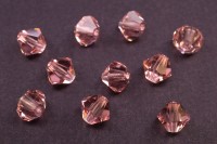 Бусины биконусы хрустальные 6мм, цвет LIGHT ROSE, 747-020, 10шт