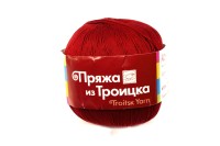 Пряжа Астра, цвет 0044 красный, 100% хлопок мерсеризованный, 100г, 610м, Троицк, 1шт
