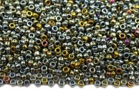 Бисер японский TOHO круглый 15/0 #0721 синее золото, гальванизированный, 10 грамм