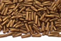 Бисер японский Miyuki Twisted Bugle 2х6мм #1262 топаз, матовый античное золото, 10 грамм