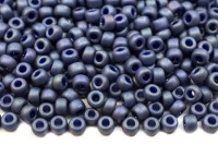 Бисер японский MIYUKI круглый 8/0 #4703 темный синий, матовый радужный непрозрачный, 10 грамм