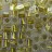 Бисер японский TOHO Cube кубический 4мм #0262 хрусталь/золото, окрашенный изнутри, 5 грамм - Бисер японский TOHO Cube кубический 4мм #0262 хрусталь/золото, окрашенный изнутри, 5 грамм