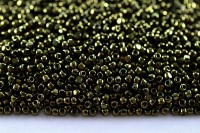 Бисер японский TOHO CHARLOTTE граненый 15/0 #0422 темная античная бронза, золотое сияние, 5 грамм