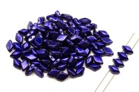 Бусины GemDuo 8х5мм, отверстие 0,8мм, цвет 23980/24202 фиолетовый металлик, 709-196, 10г (около 64шт)