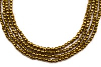 Бусина Гематит немагнитный, форма круглая 2мм, цвет темное золото, 538-021, 20шт