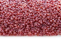 Бисер китайский круглый размер 12/0, цвет 0105В бордовый прозрачный, блестящий, 450г