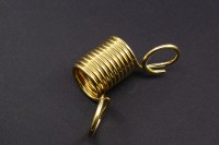Пружина-стоппер для бусин 55х18х2мм, цвет золото, сталь, 1008-061, 1 шт