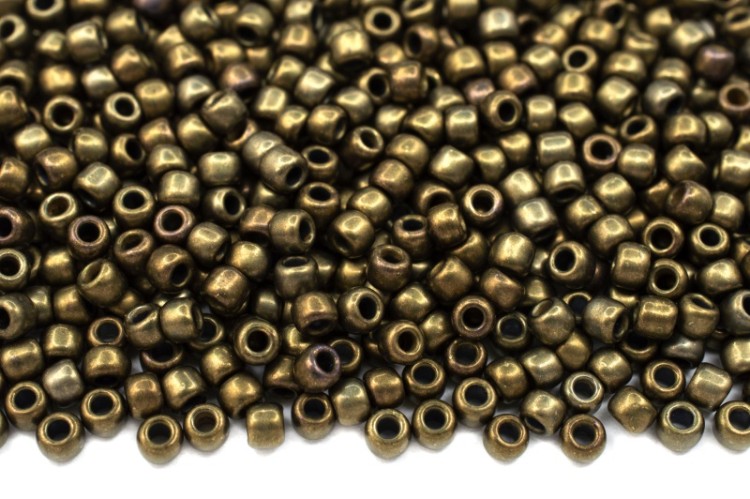 Бисер японский TOHO круглый 11/0 #0225 бронза/античное золото, 10 грамм Бисер японский TOHO круглый 11/0 #0225 бронза/античное золото, 10 грамм