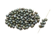 Бусины Side Drill Tear Drop 6х4мм, отверстие 0,8мм, цвет 03000/65431 голубой, непрозрачный пикассо, 754-018, 10г (около 70шт)