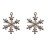 Подвеска Снежинка 29х22х3мм, отверстие 2мм, цвет античное серебро, сплав металлов, 22-263, 2шт - Подвеска Снежинка 29х22х3мм, отверстие 2мм, цвет античное серебро, сплав металлов, 22-263, 2шт