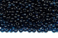 Бисер чешский PRECIOSA круглый 6/0 60100 темно-синий прозрачный, квадратное отверстие, 50г