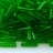 Бисер японский TOHO Bugle стеклярус 9мм #0007В зеленая трава, прозрачный, 5 грамм - Бисер японский TOHO Bugle стеклярус 9мм #0007В зеленая трава, прозрачный, 5 грамм